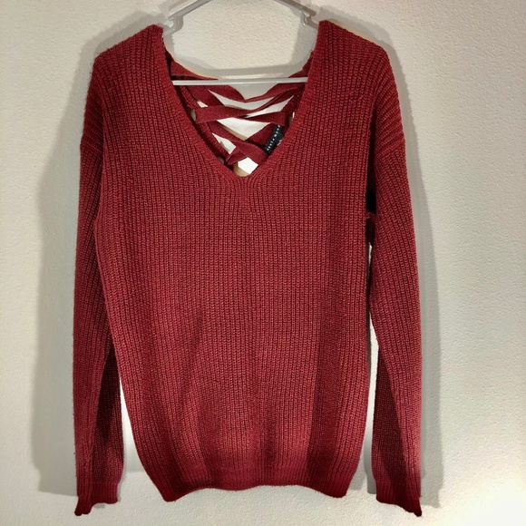 Haute Monde Tops - Haute Monde Large Blouse With Laced Back Design